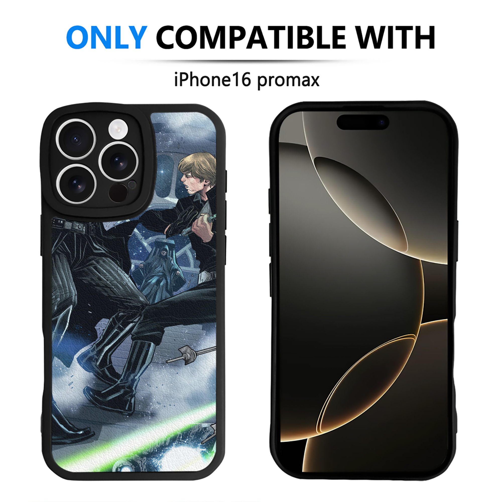 （画像用） スター・ウォーズ Star Wars 【iPhone 16シリーズ対応】シリコンスマホケース（レザー調） 材質：シリコン